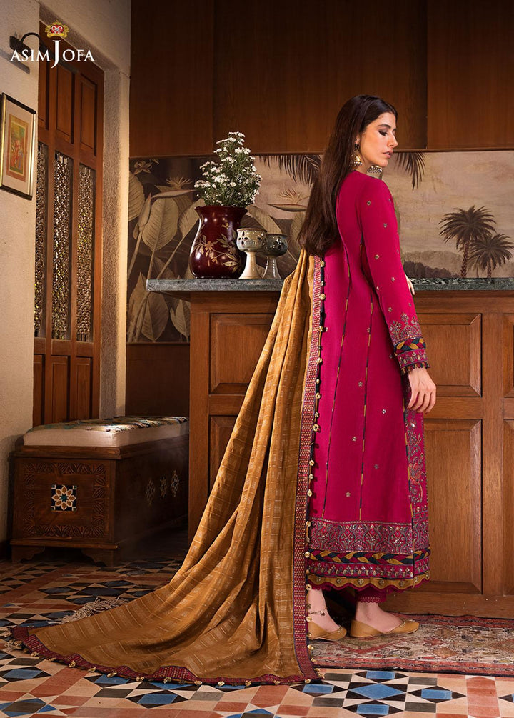 The Syra Edit by Asim Jofa Embroidered  Suits Unstitched 3 Piece AJ22SE AJK-08 - Winter Collection