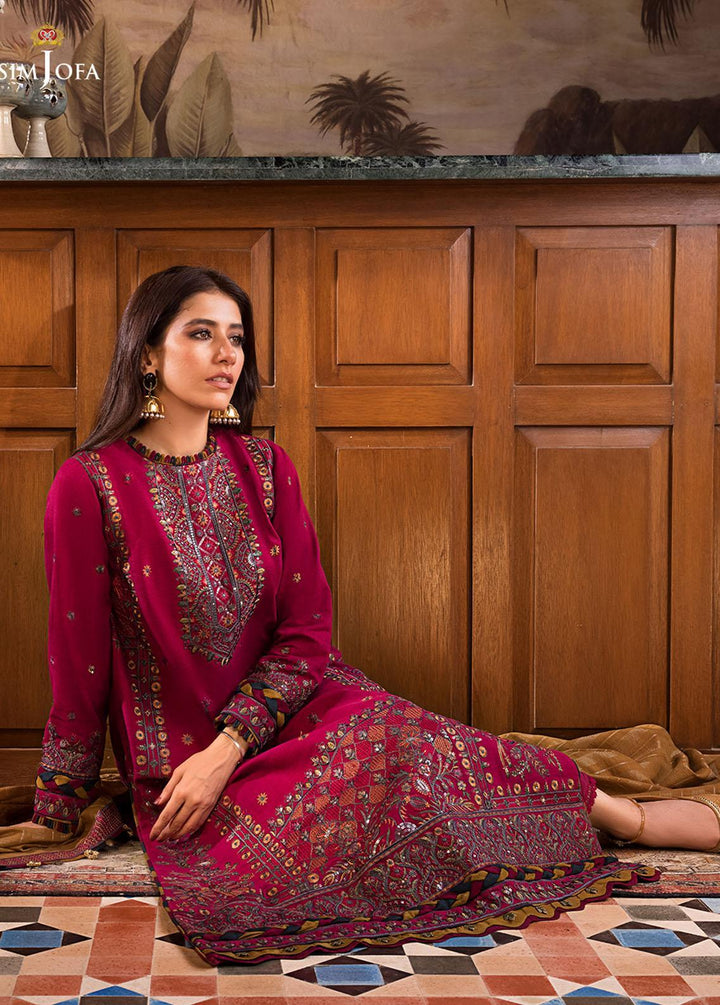 The Syra Edit by Asim Jofa Embroidered  Suits Unstitched 3 Piece AJ22SE AJK-08 - Winter Collection