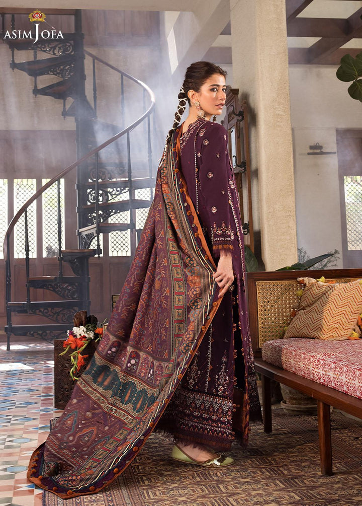 The Syra Edit by Asim Jofa Embroidered  Suits Unstitched 3 Piece AJ22SE AJK-09 - Winter Collection