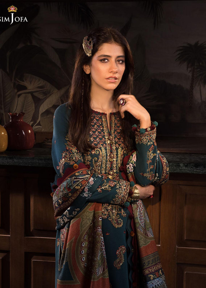 The Syra Edit by Asim Jofa Embroidered  Suits Unstitched 3 Piece AJ22SE AJK-10 - Winter Collection