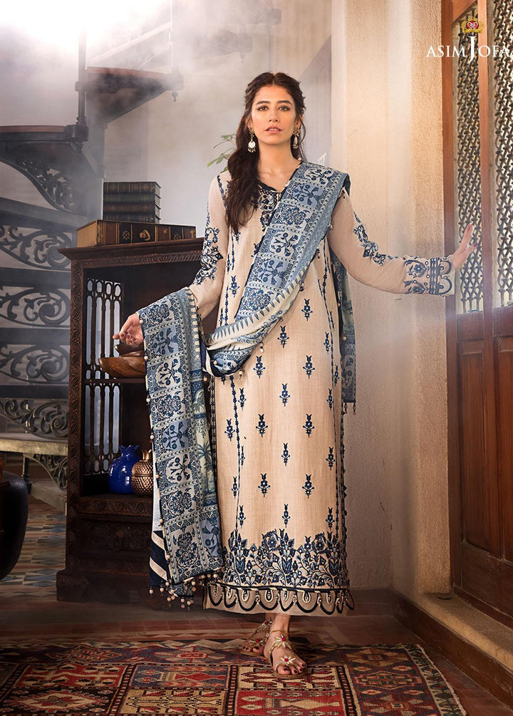 The Syra Edit by Asim Jofa Embroidered  Suits Unstitched 3 Piece AJ22SE AJK-12 - Winter Collection