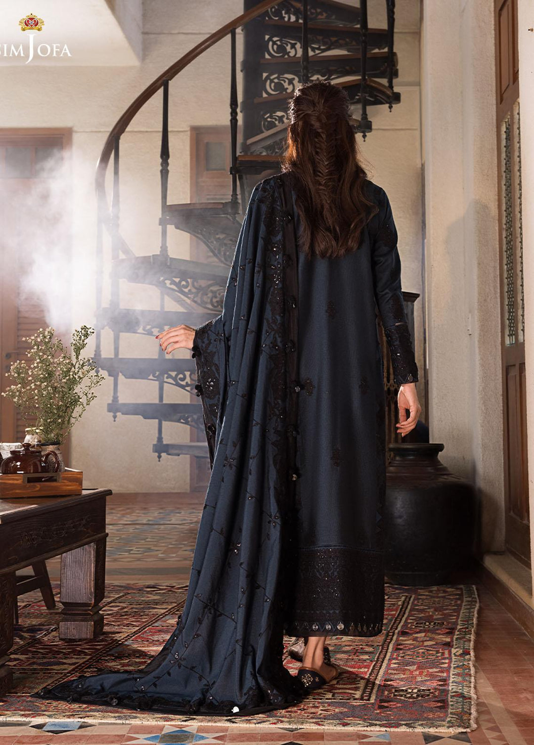 The Syra Edit by Asim Jofa Embroidered  Suits Unstitched 3 Piece AJ22SE AJK-13 - Winter Collection