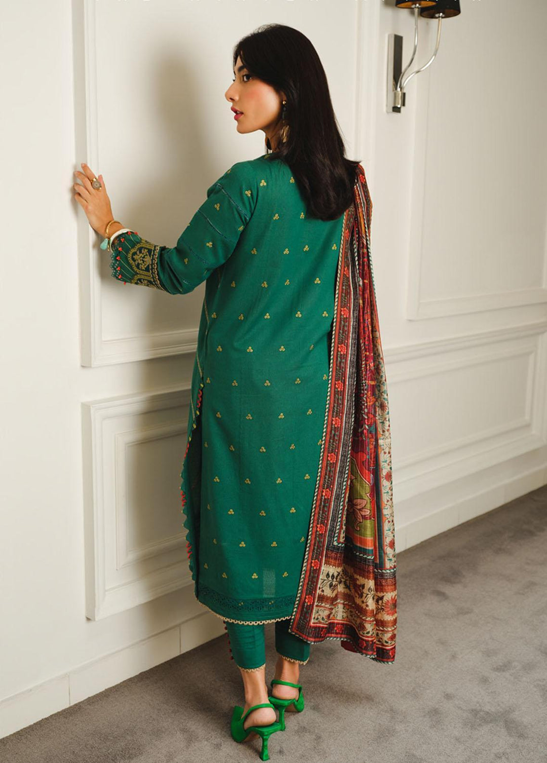 The Winter Affair By Rang Rasiya Embroidered Karandi Suits Unstitched 3 Piece RR22WA 05 Reem - Winter Collection