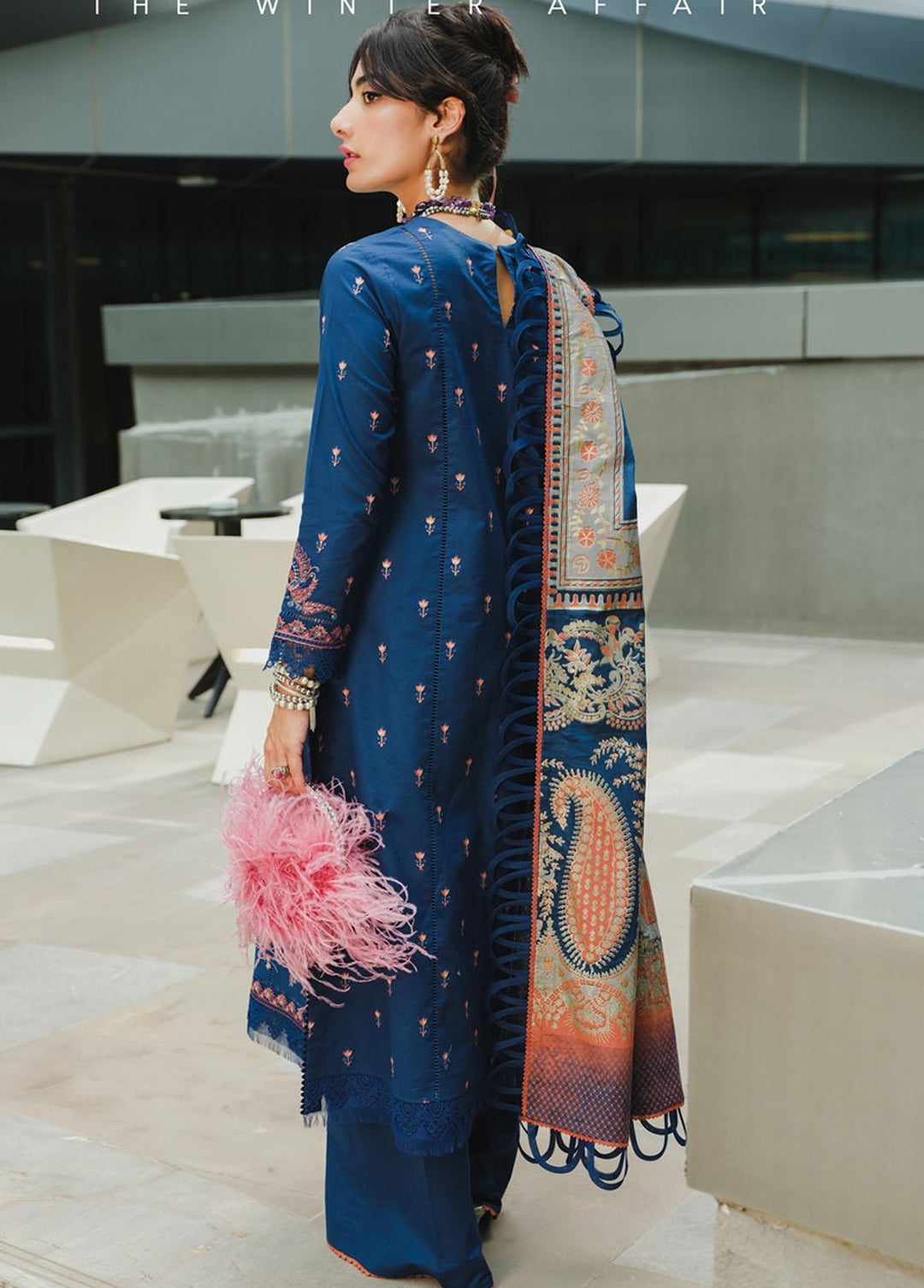 The Winter Affair By Rang Rasiya Embroidered Cotton Suits Unstitched 3 Piece RR22WA 12 Dilnaz - Winter Collection