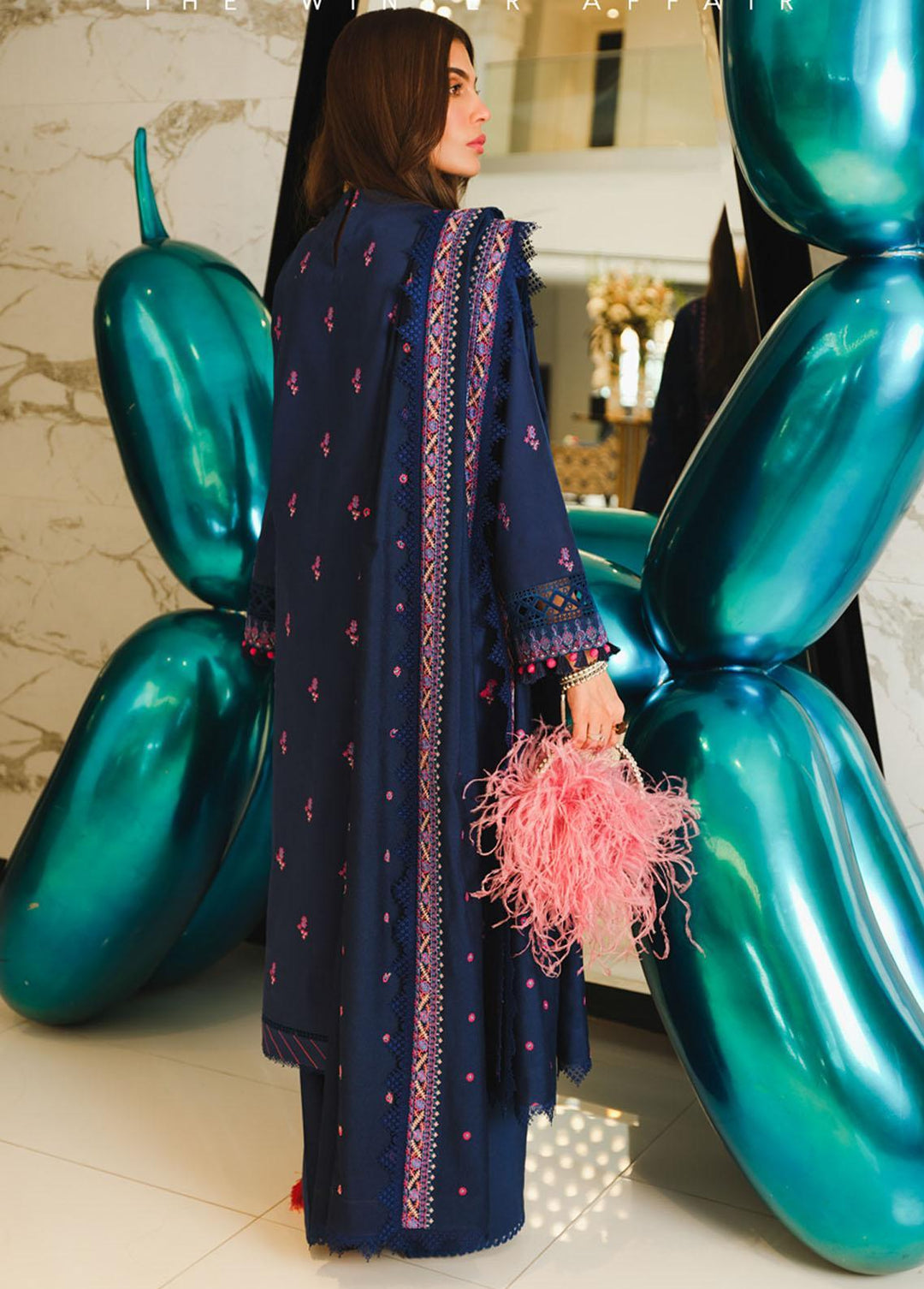 The Winter Affair By Rang Rasiya Embroidered Cotton Satin Suits Unstitched 3 Piece RR22WA 15 Zymal - Winter Collection