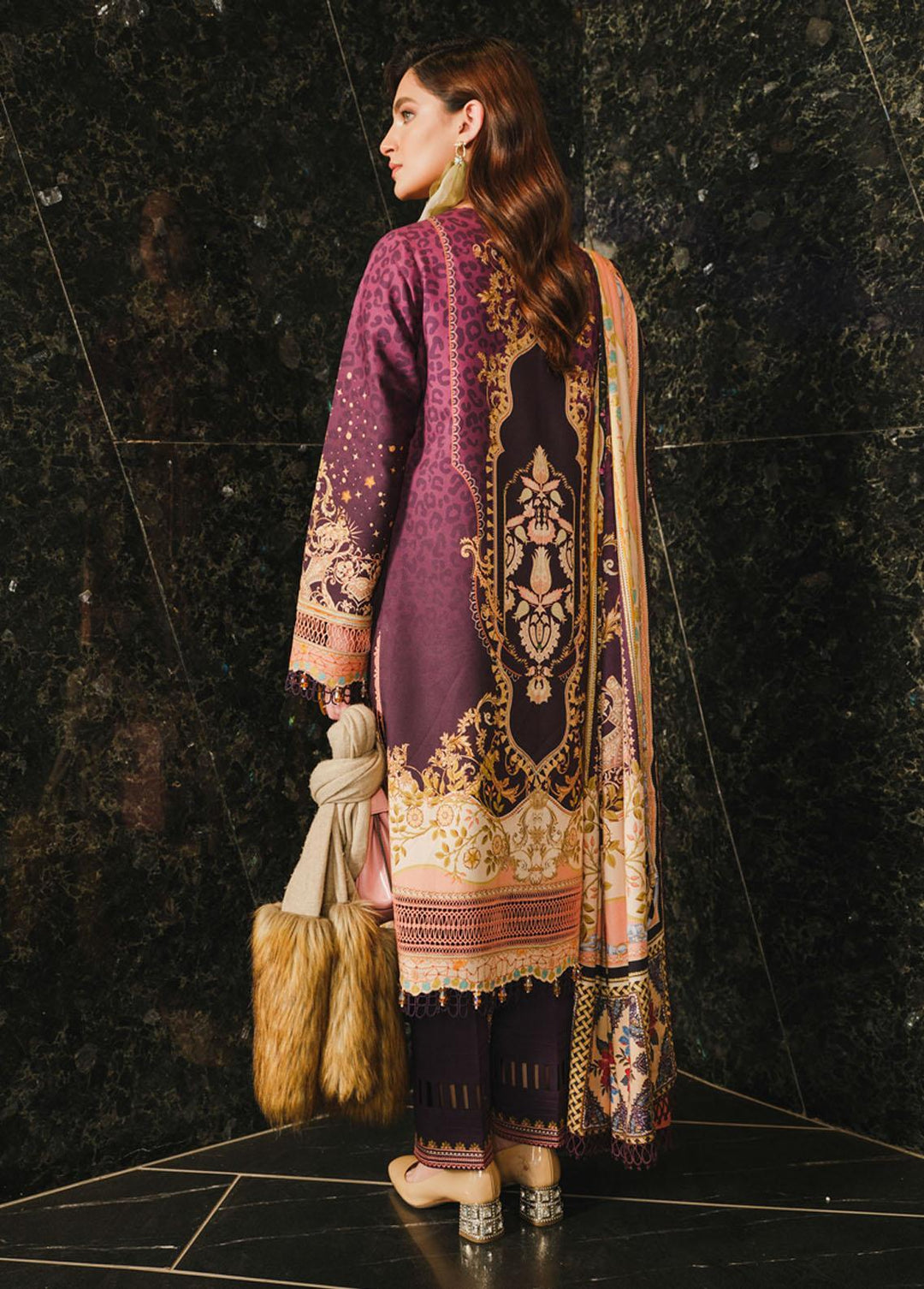 The Winter Affair By Rang Rasiya Embroidered Linen Suits Unstitched 3 Piece RR22WA 16 Pareesay - Winter Collection