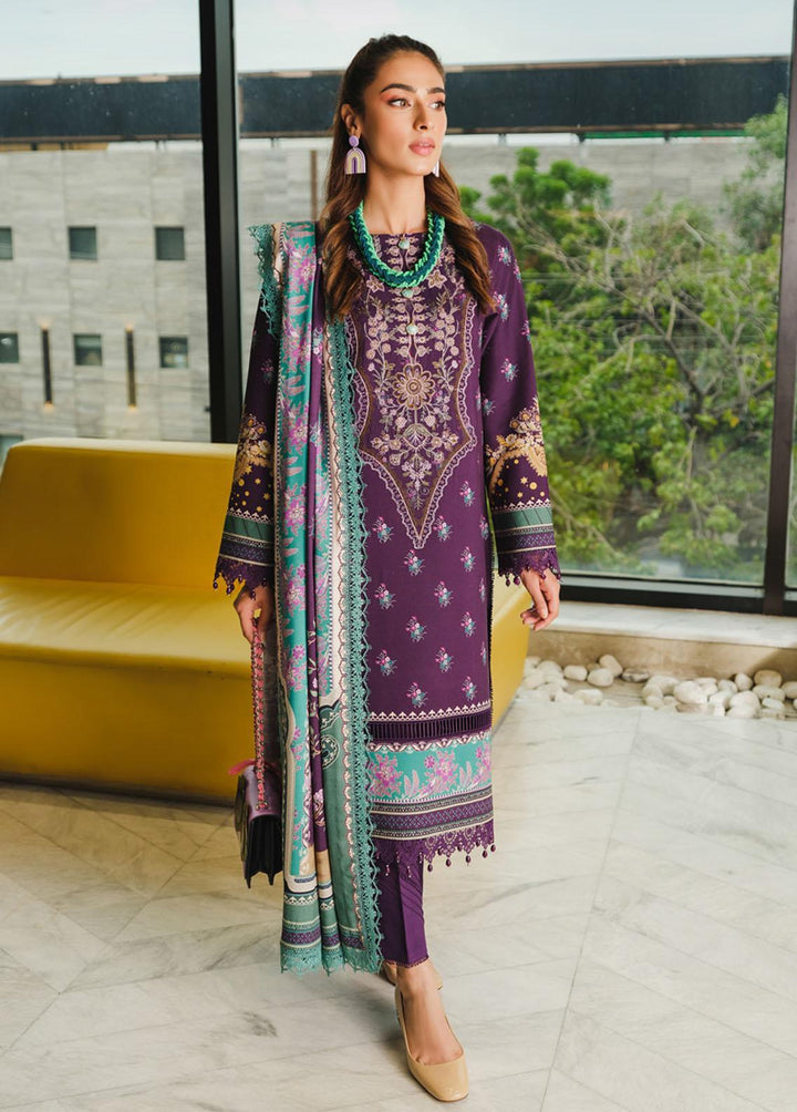 The Winter Affair By Rang Rasiya Embroidered Linen Suits Unstitched 3 Piece RR22WA 21 Dina - Winter Collection