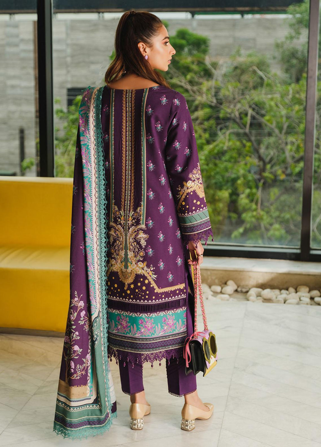 The Winter Affair By Rang Rasiya Embroidered Linen Suits Unstitched 3 Piece RR22WA 21 Dina - Winter Collection