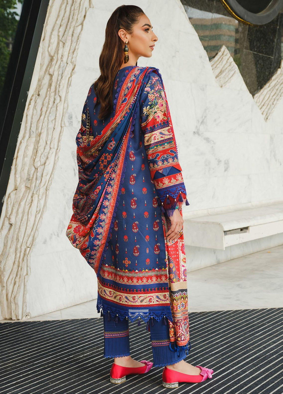 The Winter Affair By Rang Rasiya Embroidered Linen Suits Unstitched 3 Piece RR22WA 22 Nelum - Winter Collection
