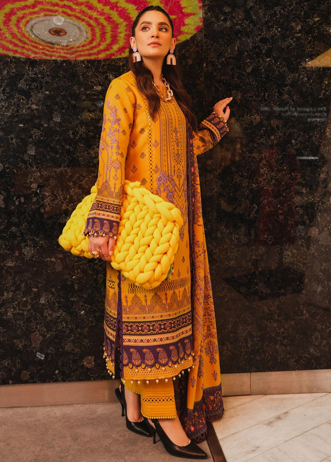 The Winter Affair By Rang Rasiya Printed Chambray Suits Unstitched 3 Piece RR22WA 33 Mehak - Winter Collection