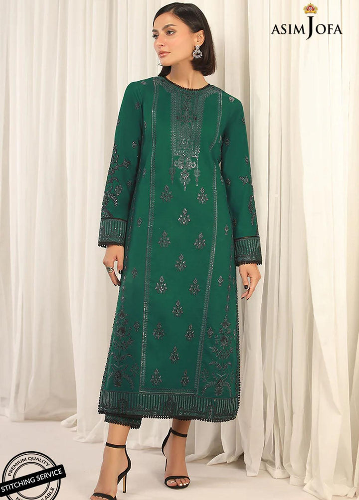 Essentials By Asim Jofa Embroidered Cambric Suits Unstitched 2 Piece AJ22WE AJWE-02 - Winter Collection
