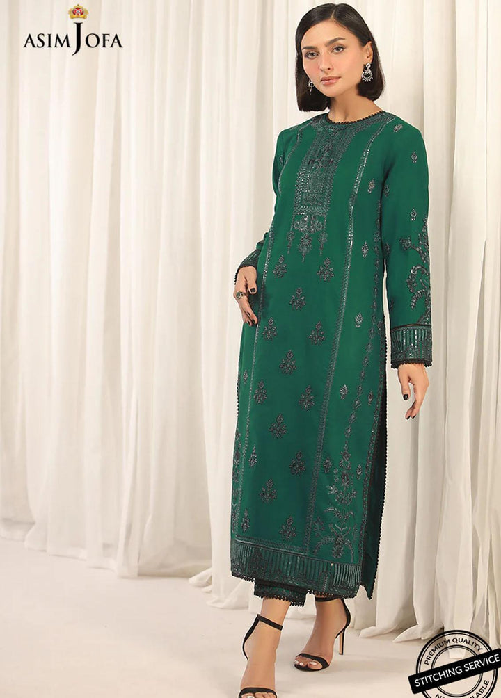 Essentials By Asim Jofa Embroidered Cambric Suits Unstitched 2 Piece AJ22WE AJWE-02 - Winter Collection