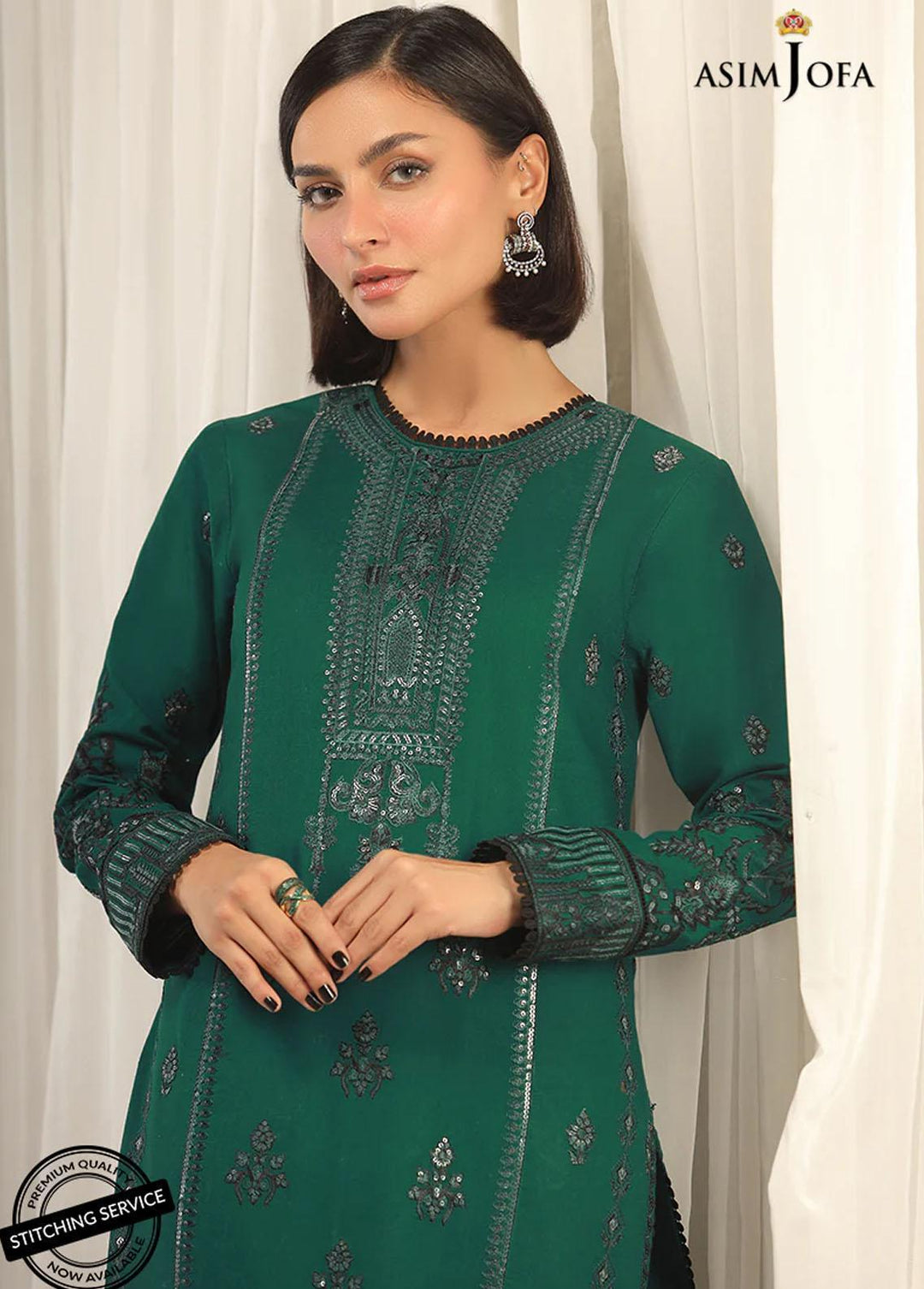Essentials By Asim Jofa Embroidered Cambric Suits Unstitched 2 Piece AJ22WE AJWE-02 - Winter Collection