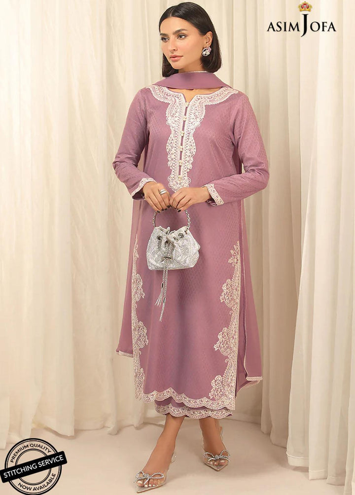 Essentials By Asim Jofa Embroidered Jacquard Suits Unstitched 3 Piece AJ22WE AJWE-03 - Winter Collection