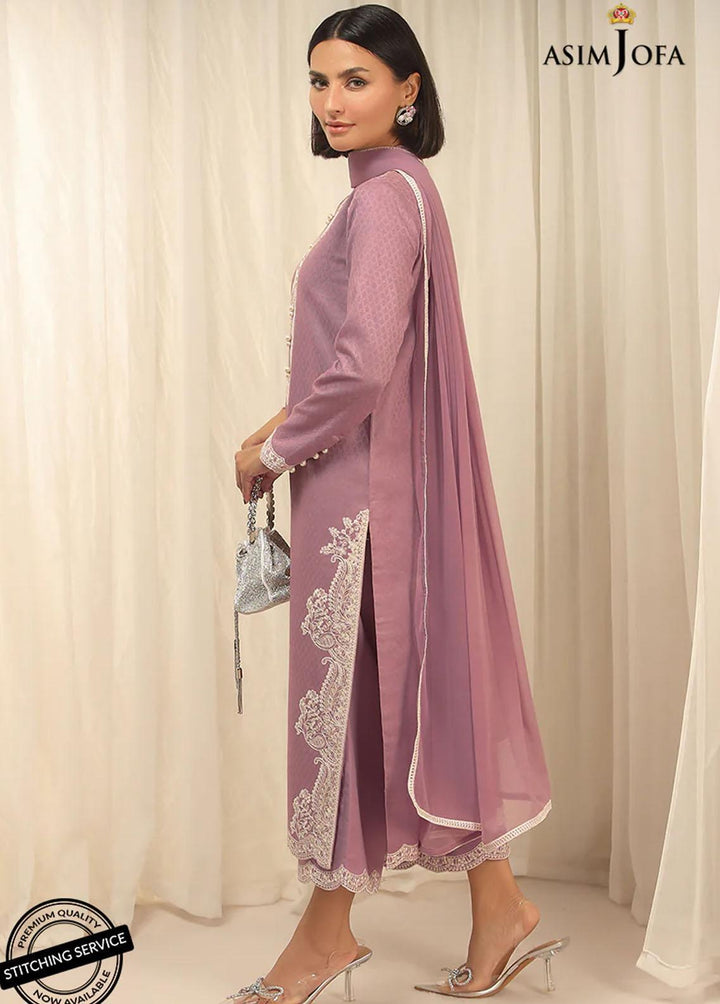 Essentials By Asim Jofa Embroidered Jacquard Suits Unstitched 3 Piece AJ22WE AJWE-03 - Winter Collection