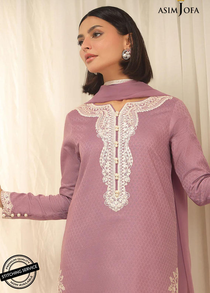 Essentials By Asim Jofa Embroidered Jacquard Suits Unstitched 3 Piece AJ22WE AJWE-03 - Winter Collection