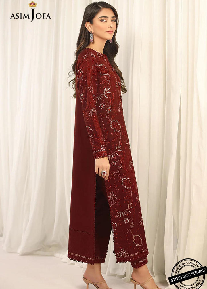Essentials By Asim Jofa Embroidered Cambric Suits Unstitched 2 Piece AJ22WE AJWE-04 - Winter Collection
