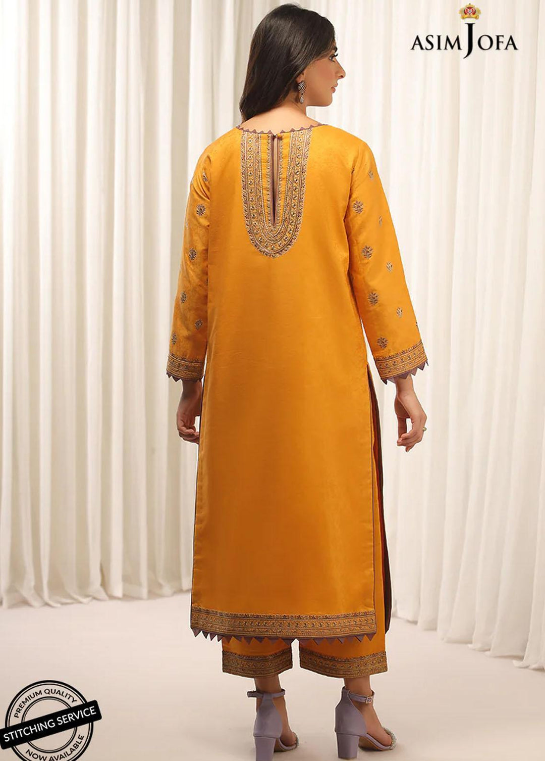 Essentials By Asim Jofa Embroidered Jacquard Suits Unstitched 2 Piece AJ22WE AJWE-05 - Winter Collection