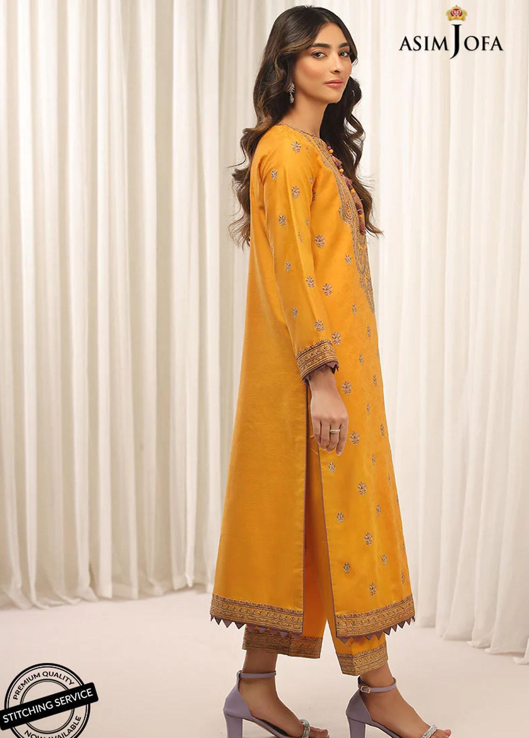 Essentials By Asim Jofa Embroidered Jacquard Suits Unstitched 2 Piece AJ22WE AJWE-05 - Winter Collection