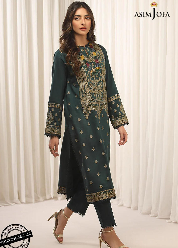 Essentials By Asim Jofa Embroidered Jacquard Suits Unstitched 2 Piece AJ22WE AJWE-06 - Winter Collection
