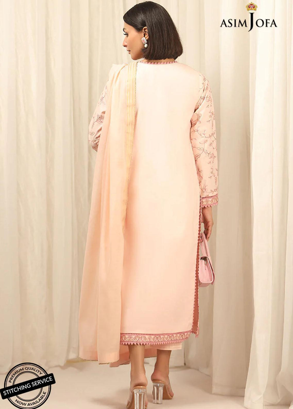 Essentials By Asim Jofa Embroidered Cambric Suits Unstitched 3 Piece AJ22WE AJWE-07 - Winter Collection