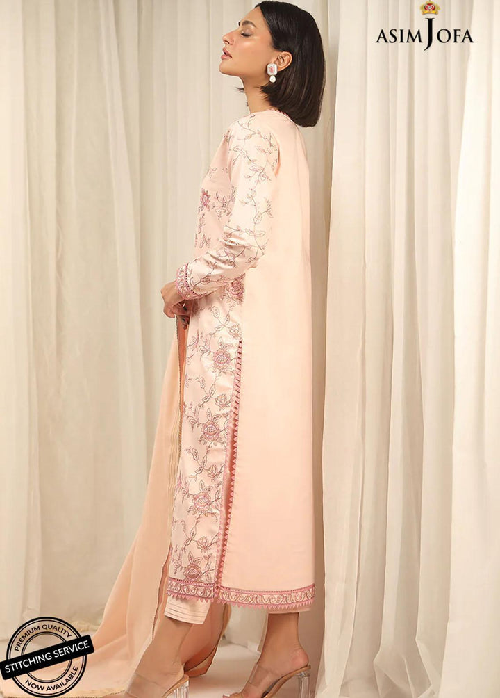 Essentials By Asim Jofa Embroidered Cambric Suits Unstitched 3 Piece AJ22WE AJWE-07 - Winter Collection