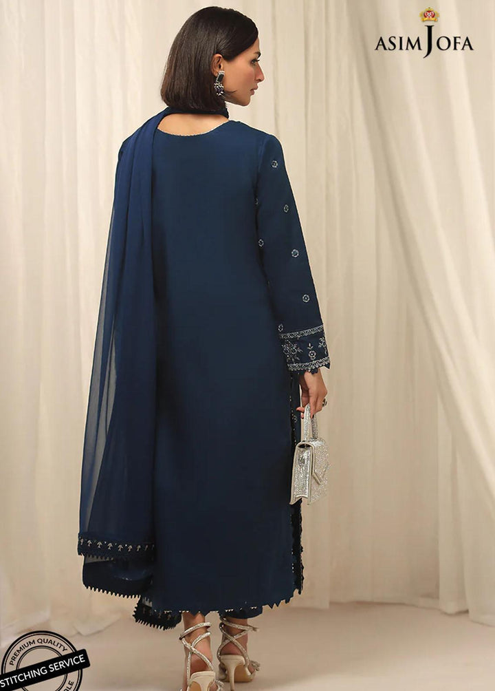 Essentials By Asim Jofa Embroidered Cambric Suits Unstitched 3 Piece AJ22WE AJWE-08 - Winter Collection