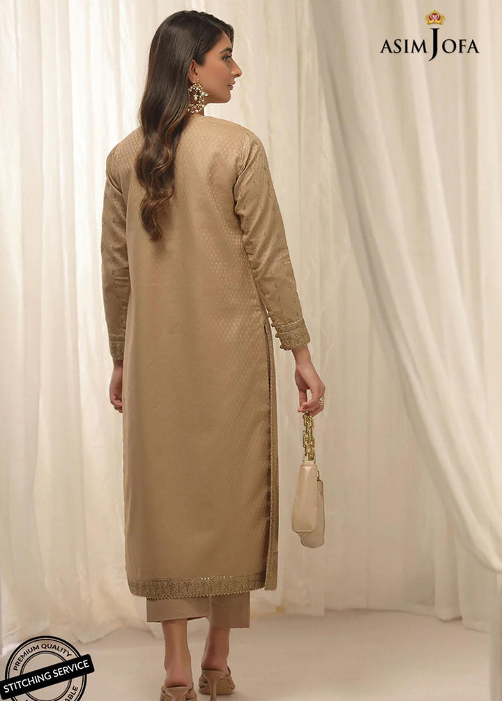 Essentials By Asim Jofa Embroidered Jacquard Suits Unstitched 2 Piece AJ22WE AJWE-10 - Winter Collection