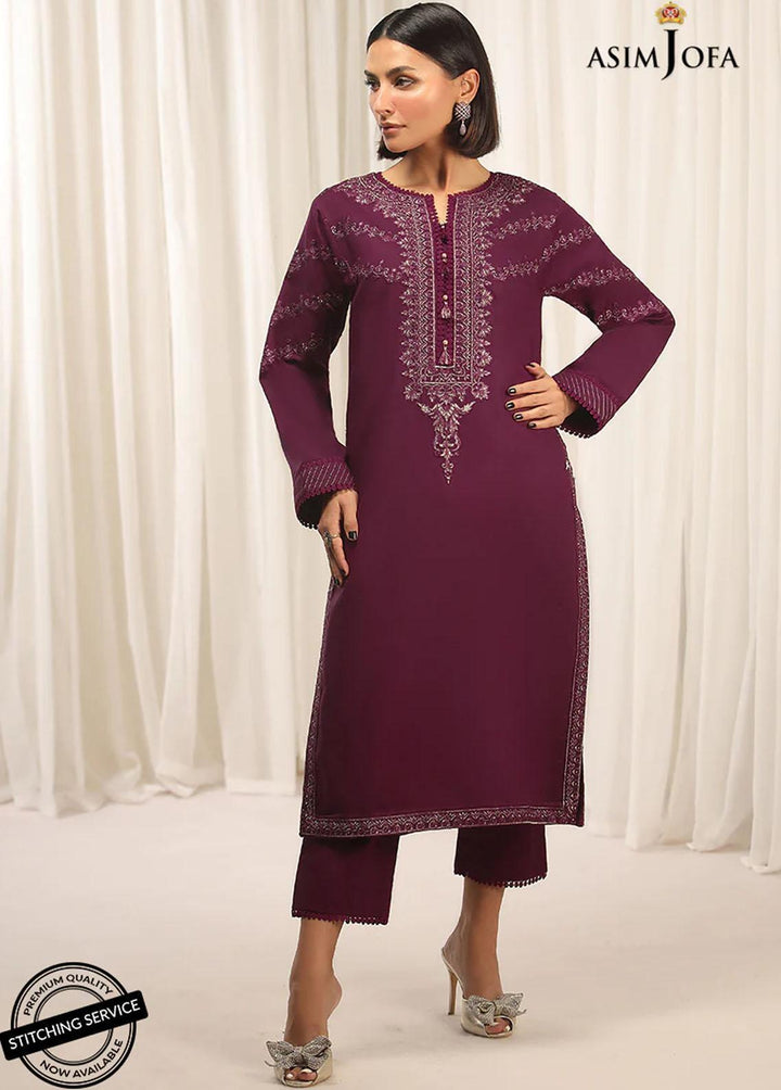 Essentials By Asim Jofa Embroidered Cambric Suits Unstitched 2 Piece AJ22WE AJWE-11 - Winter Collection
