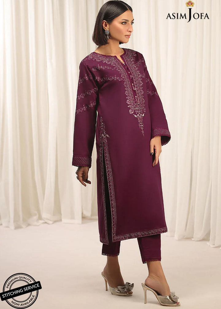 Essentials By Asim Jofa Embroidered Cambric Suits Unstitched 2 Piece AJ22WE AJWE-11 - Winter Collection