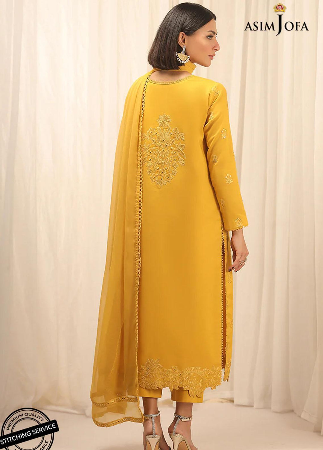 Essentials By Asim Jofa Embroidered Cambric Suits Unstitched 3 Piece AJ22WE AJWE-13 - Winter Collection