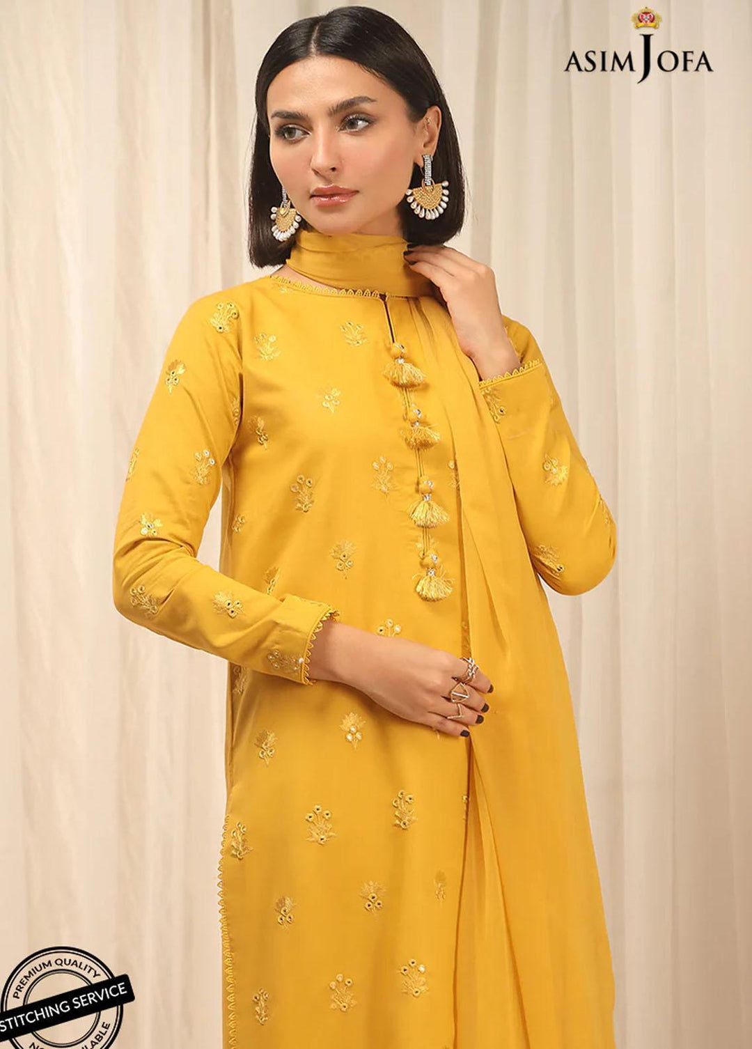 Essentials By Asim Jofa Embroidered Cambric Suits Unstitched 3 Piece AJ22WE AJWE-13 - Winter Collection