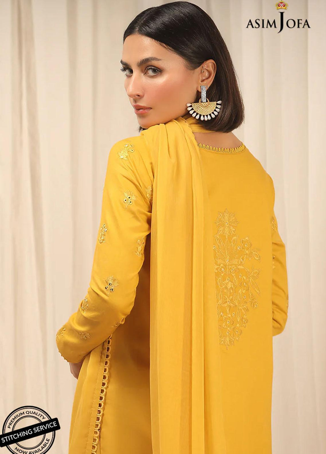 Essentials By Asim Jofa Embroidered Cambric Suits Unstitched 3 Piece AJ22WE AJWE-13 - Winter Collection