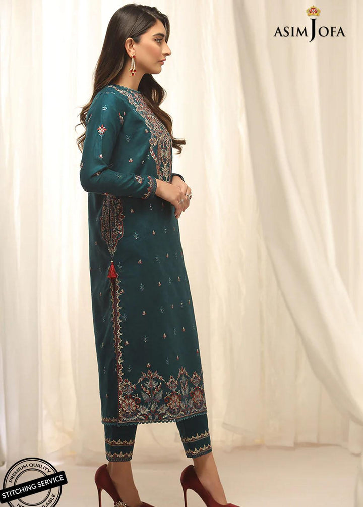 Essentials By Asim Jofa Embroidered Jacquard Suits Unstitched 2 Piece AJ22WE AJWE-15 - Winter Collection