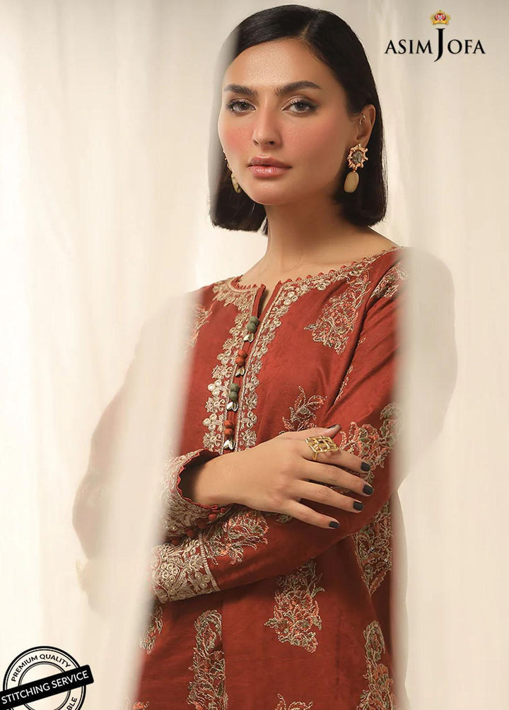 Essentials By Asim Jofa Embroidered Jacquard Suits Unstitched 2 Piece AJ22WE AJWE-16 - Winter Collection