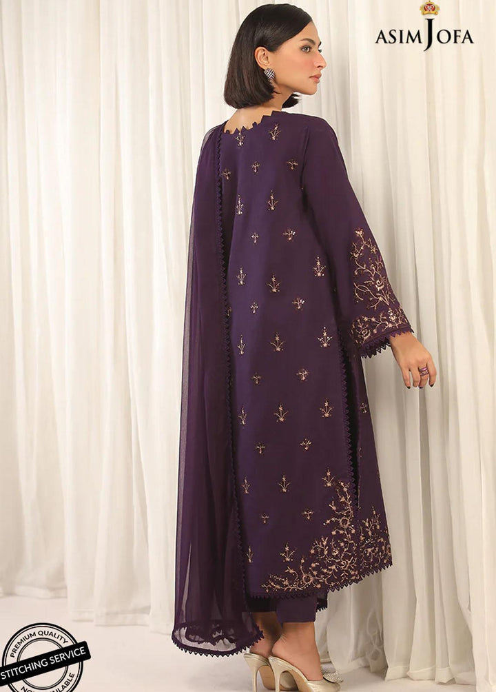 Essentials By Asim Jofa Embroidered Cambric Suits Unstitched 3 Piece AJ22WE AJWE-17 - Winter Collection