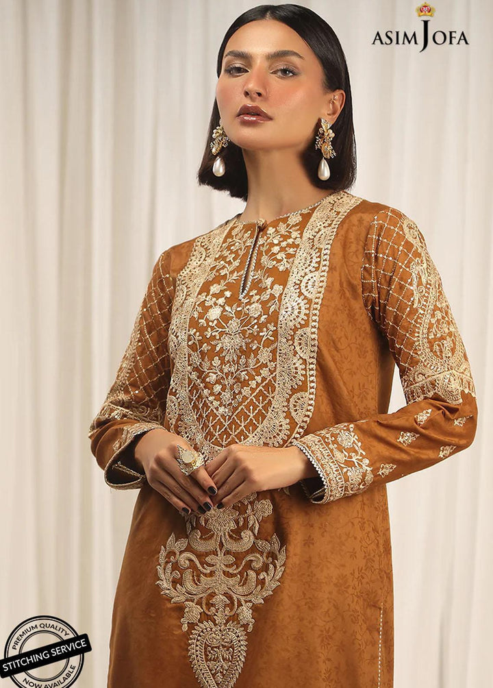 Essentials By Asim Jofa Embroidered Jacquard Suits Unstitched 2 Piece AJ22WE AJWE-20 - Winter Collection