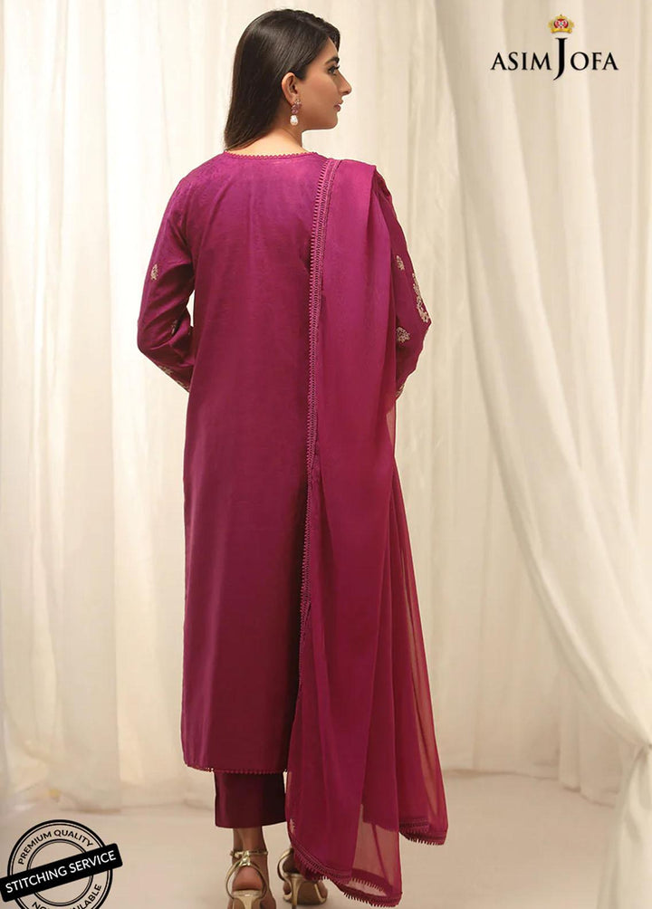 Essentials By Asim Jofa Embroidered Jacquard Suits Unstitched 3 Piece AJ22WE AJWE-19 - Winter Collection