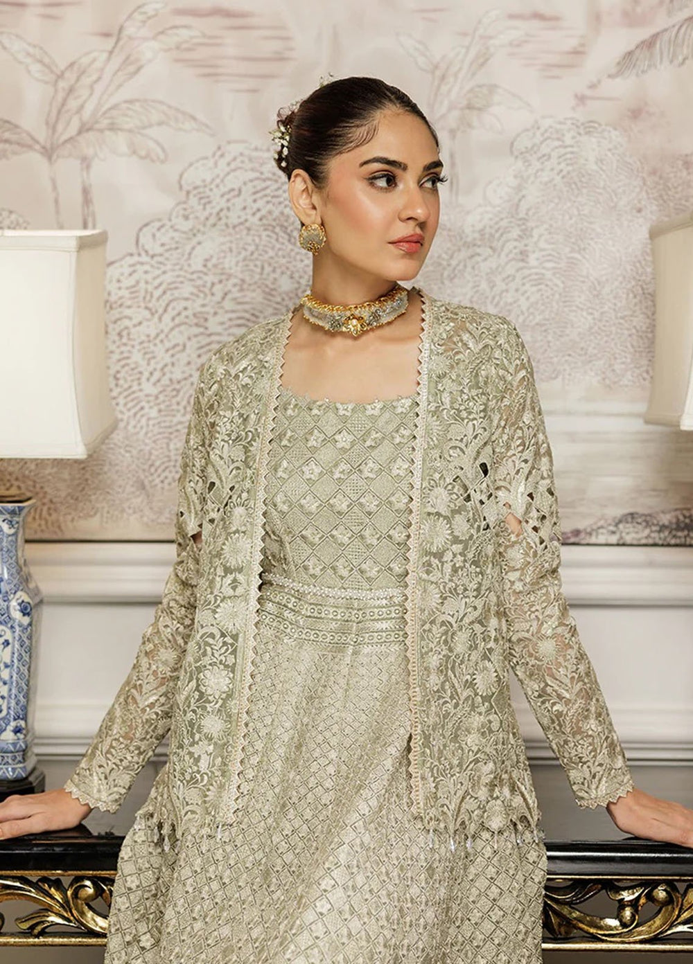 Thread and Motifs Pret Embroidered Organza 3 Piece 9280