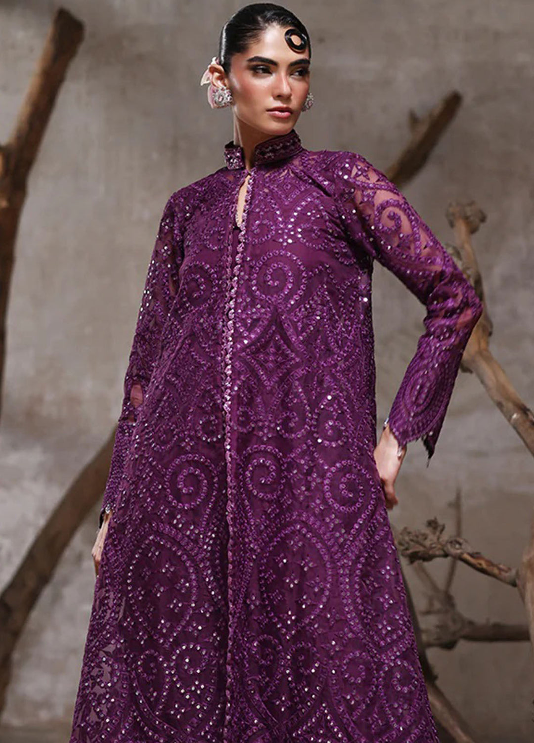 Thread and Motifs Pret Embroidered Organza 3 Piece 9515.3