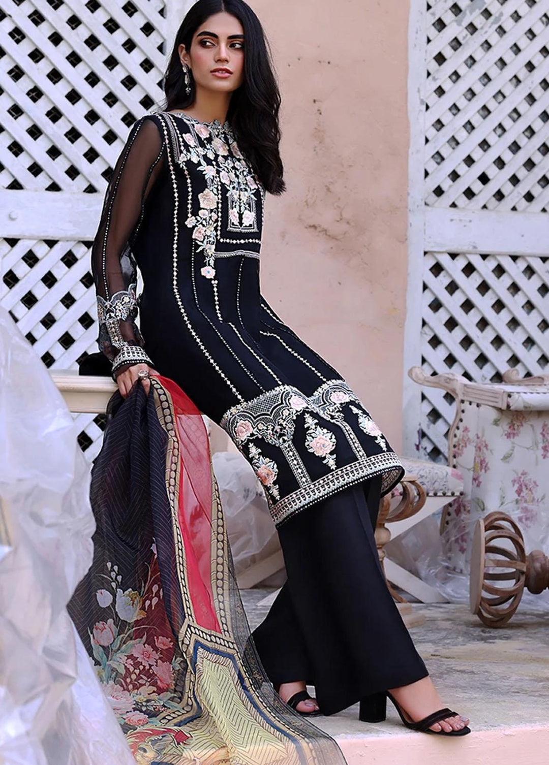 Threads & Motifs Pret Casual Organza 2 Piece Suit THM21RW 7184.1