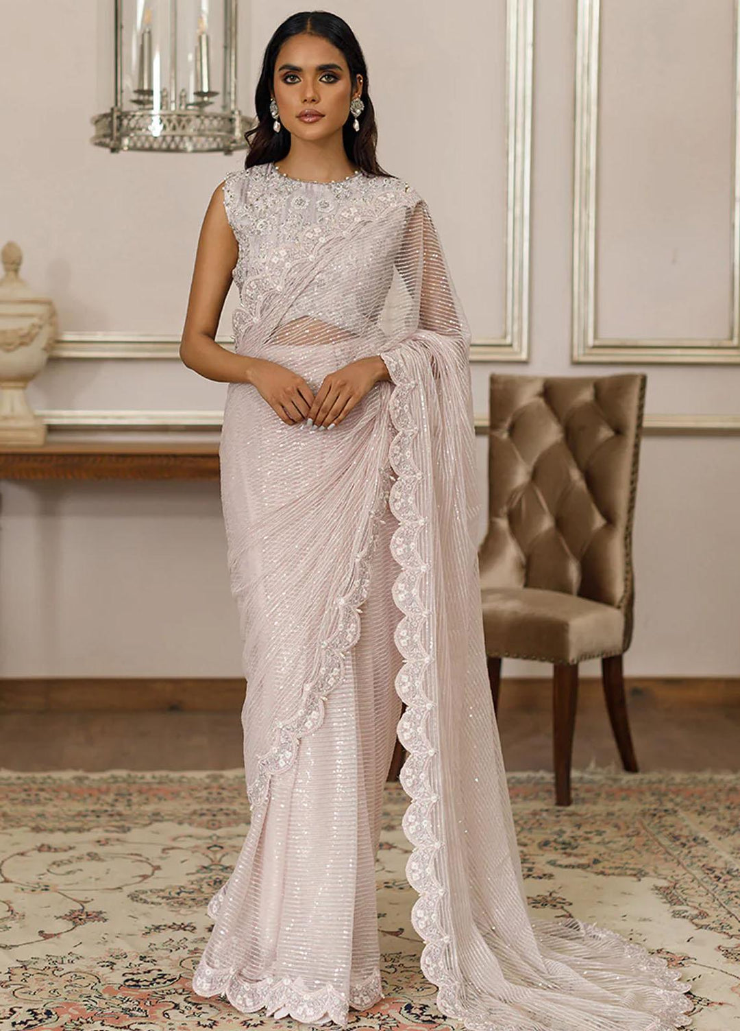 Threads & Motifs Luxury Pret  Organza Saree THM22F 8007