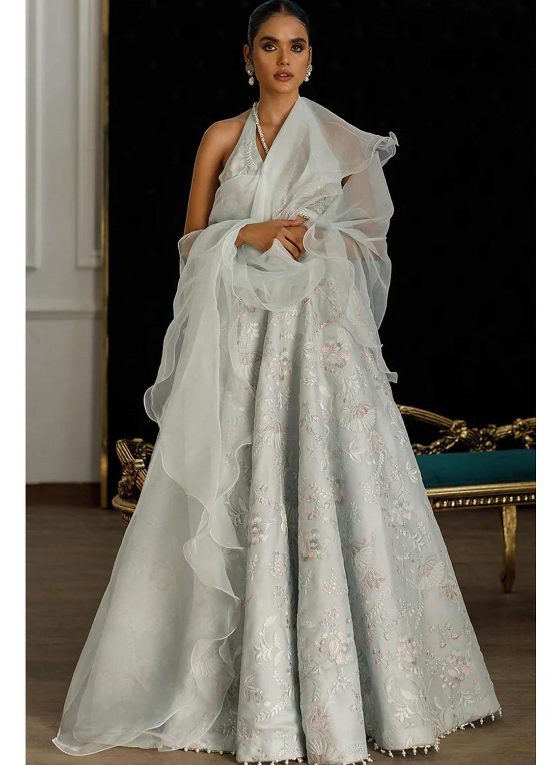 Threads & Motifs Luxury Pret  Organza Lehenga and Blouse THM22F 7940