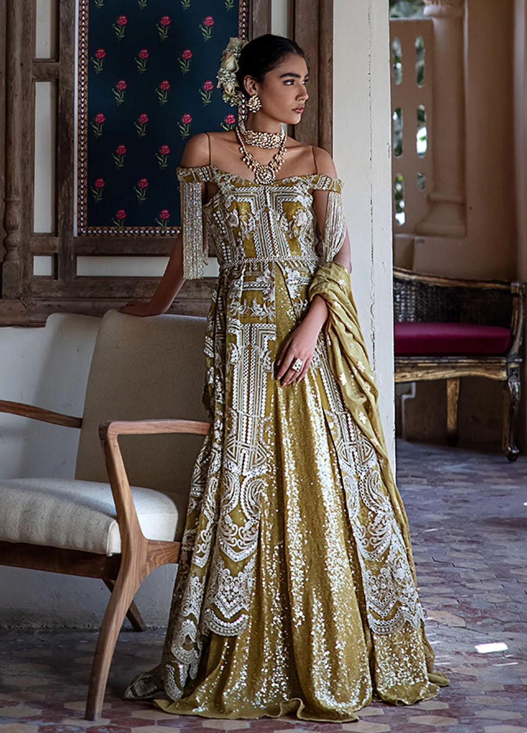 Threads & Motifs Pret  Organza 1 Piece Dress THM21F 7718