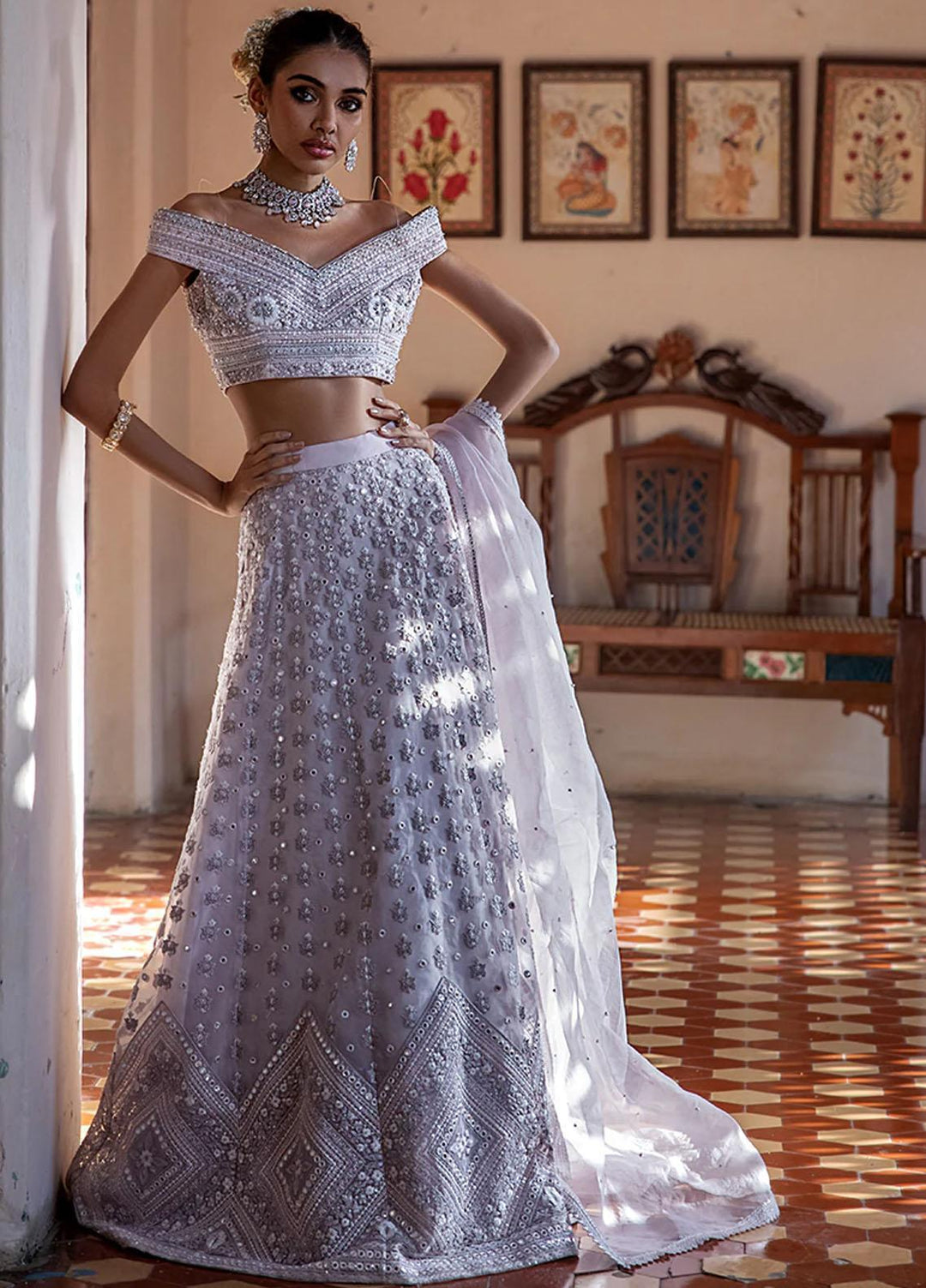 Threads & Motifs Pret  Organza Lehenga and Blouse THM21F 7803