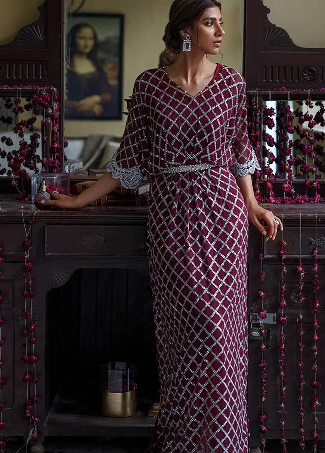 Threads & Motifs Pret  Chiffon Kaftan THM21F 7629