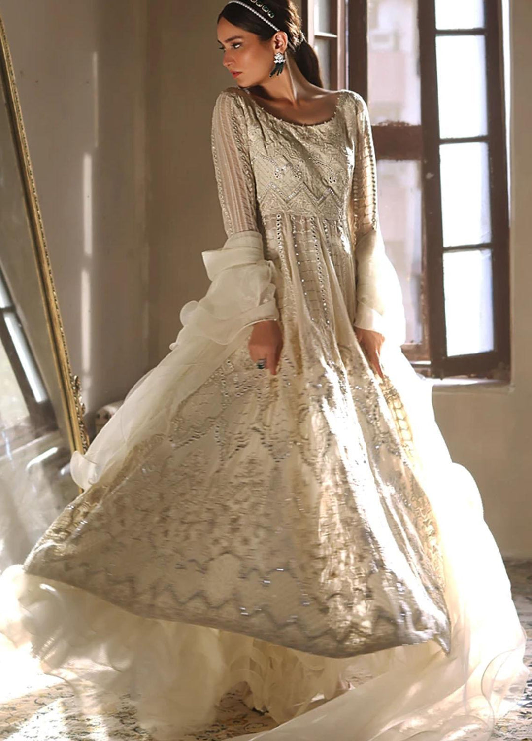 Threads & Motifs Luxury Pret Embroidered Chiffon Shirt THM21F 7050