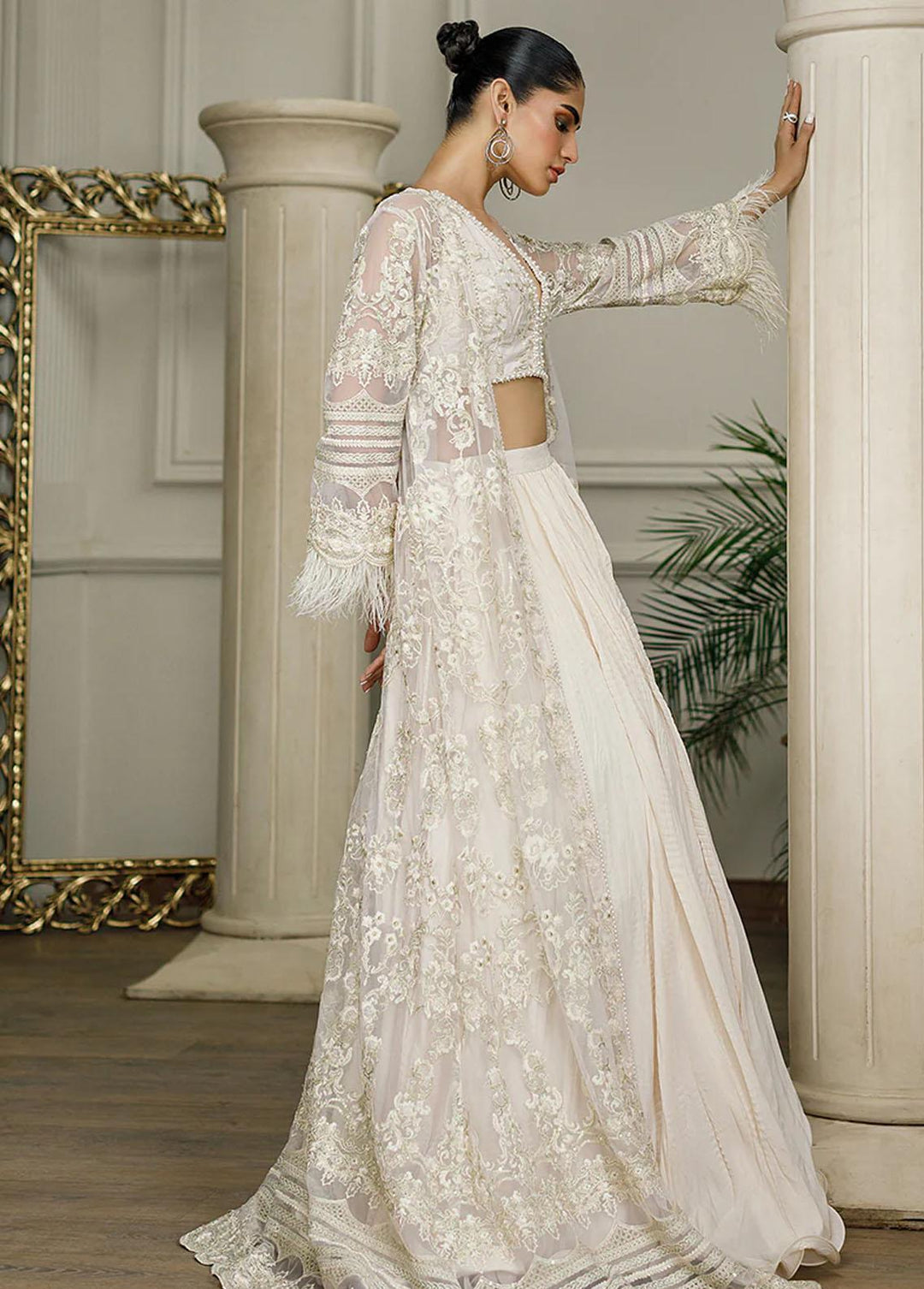 Threads & Motifs Pret Embroidered Net Jacket Dress 8273.2