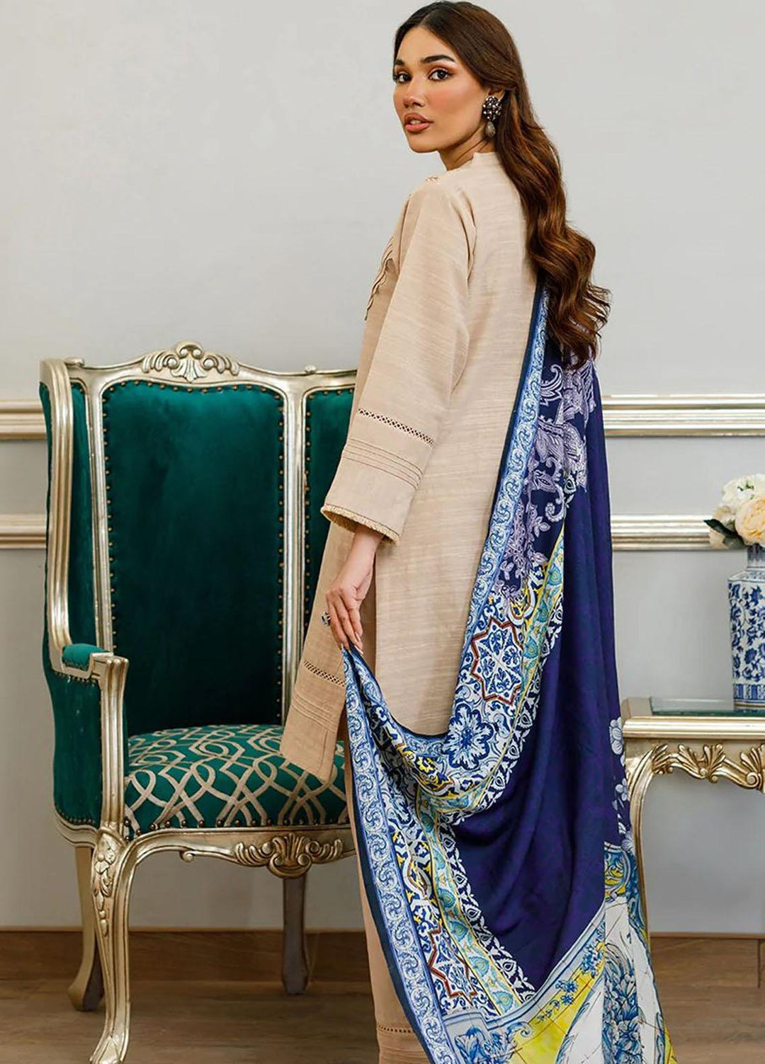 Threads & Motifs Printed Viscose  Shawls THM23SH Shawl-8200.1 - Winter Shawls