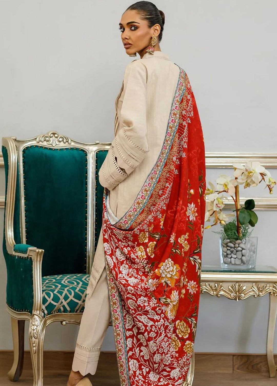 Threads & Motifs Printed Viscose  Shawls THM23SH Shawl-8202 - Winter Shawls